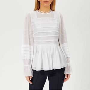 Ted Baker Robbee White Blouse Size 4